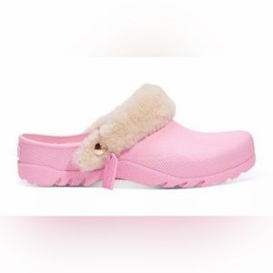 COACH Lola Shearling-Trim Rubber Clog 🩷